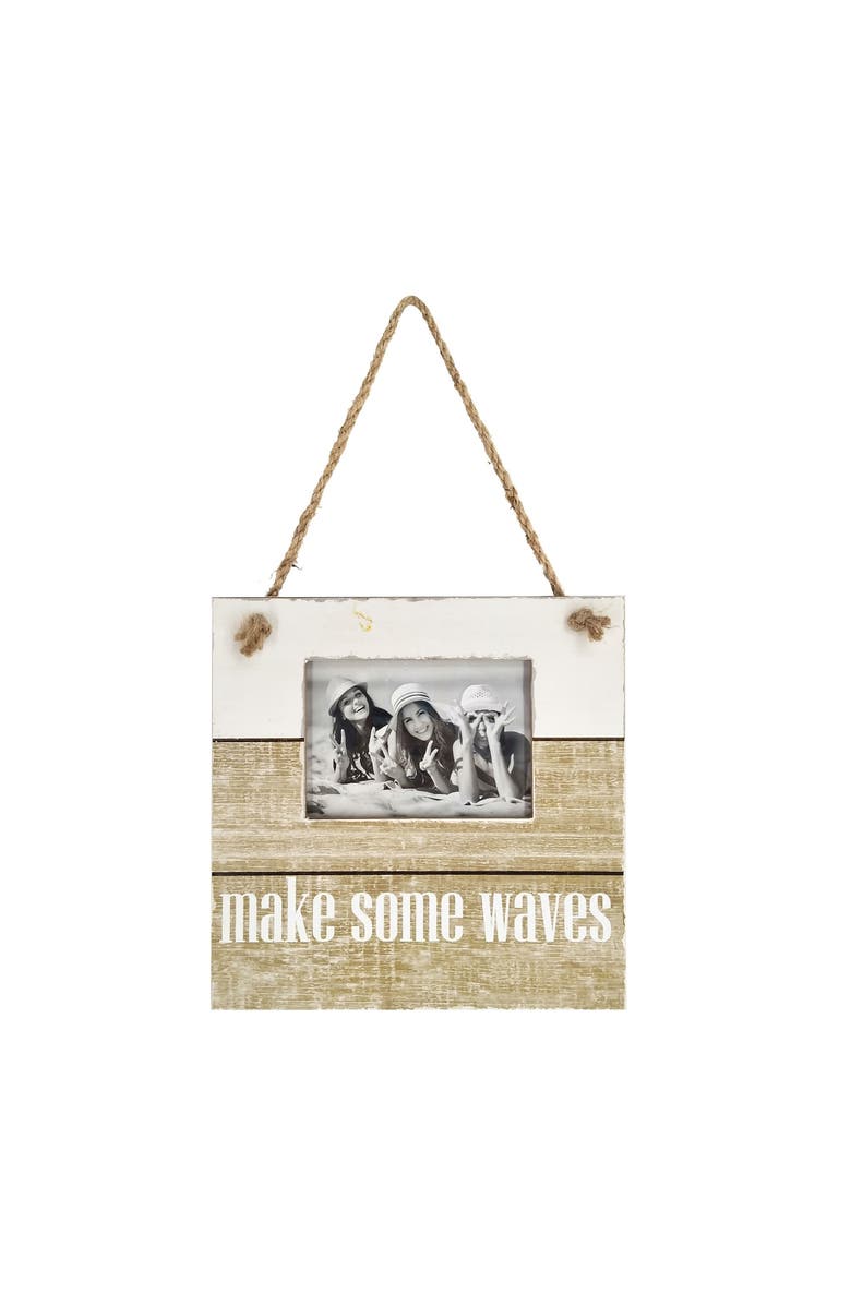 Beachcombers Make Waves Hanging Photo Frame Picture Holder, Main, color, Beige