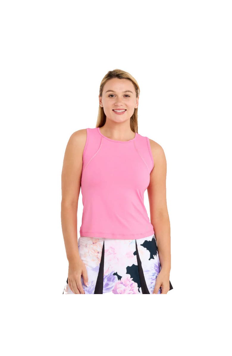Sofibella Flora Lux Rosa Womens Tennis Tank Top, Main, color, Rosa