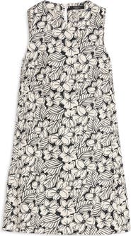 Weekend Max Mara Giallo Floral Stretch Cotton Shift Dress