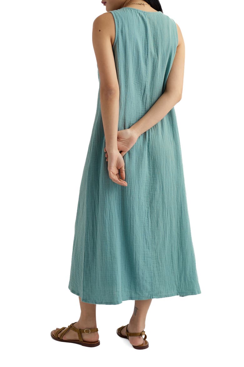 Helleborne Sleeveless Organic Cotton Dress, Alternate, color, SARDINE