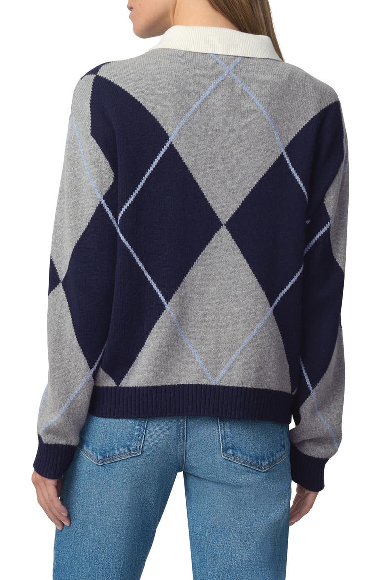 The Jude Collared Sweater, Alternate, color, BLUE ARGYLE