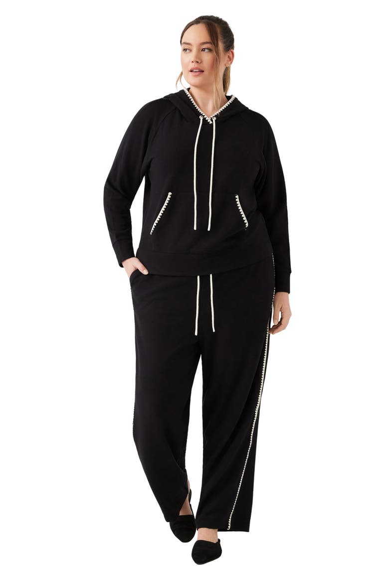 Edge Stitch Hoodie, Alternate, color, BLACK