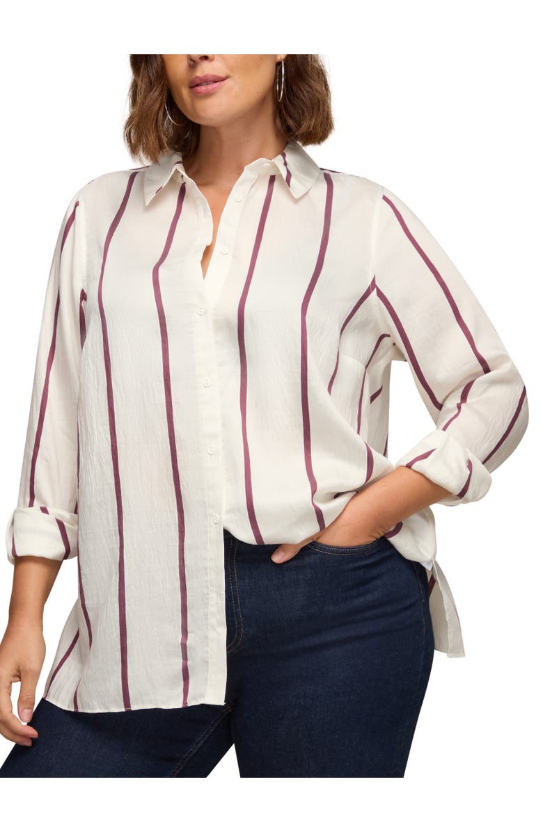 Live Unlimited Regular Fit Striped Shirt, Alternate, color, Cream