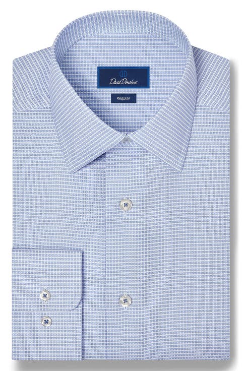 Regular Fit Micro Dobby Dress Shirt