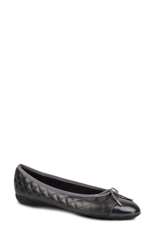 Paul Mayer Cap Toe Quilted Ballet Flat