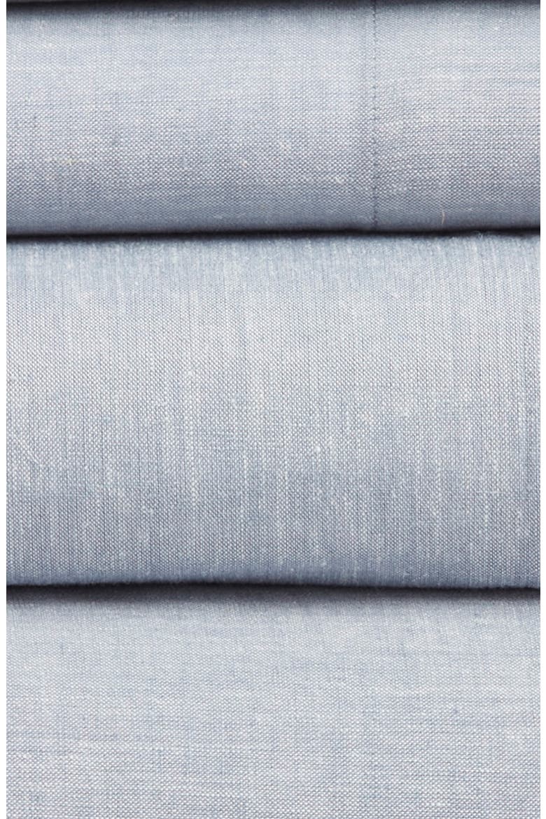 Lyocell & Linen Blend Sheet Set, Alternate, color, BLUE CHIP