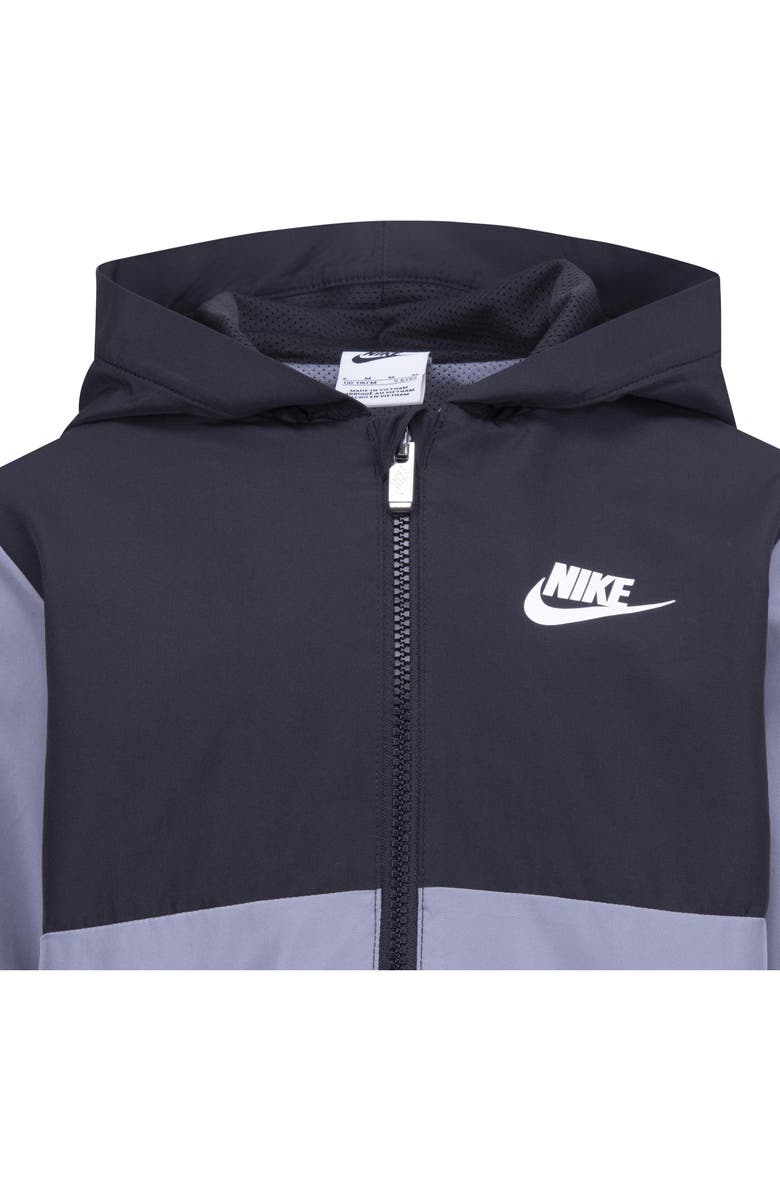 Nike Kids' Split Futura Raglan Windrunner Jacket, Alternate, color, Smoke Grey