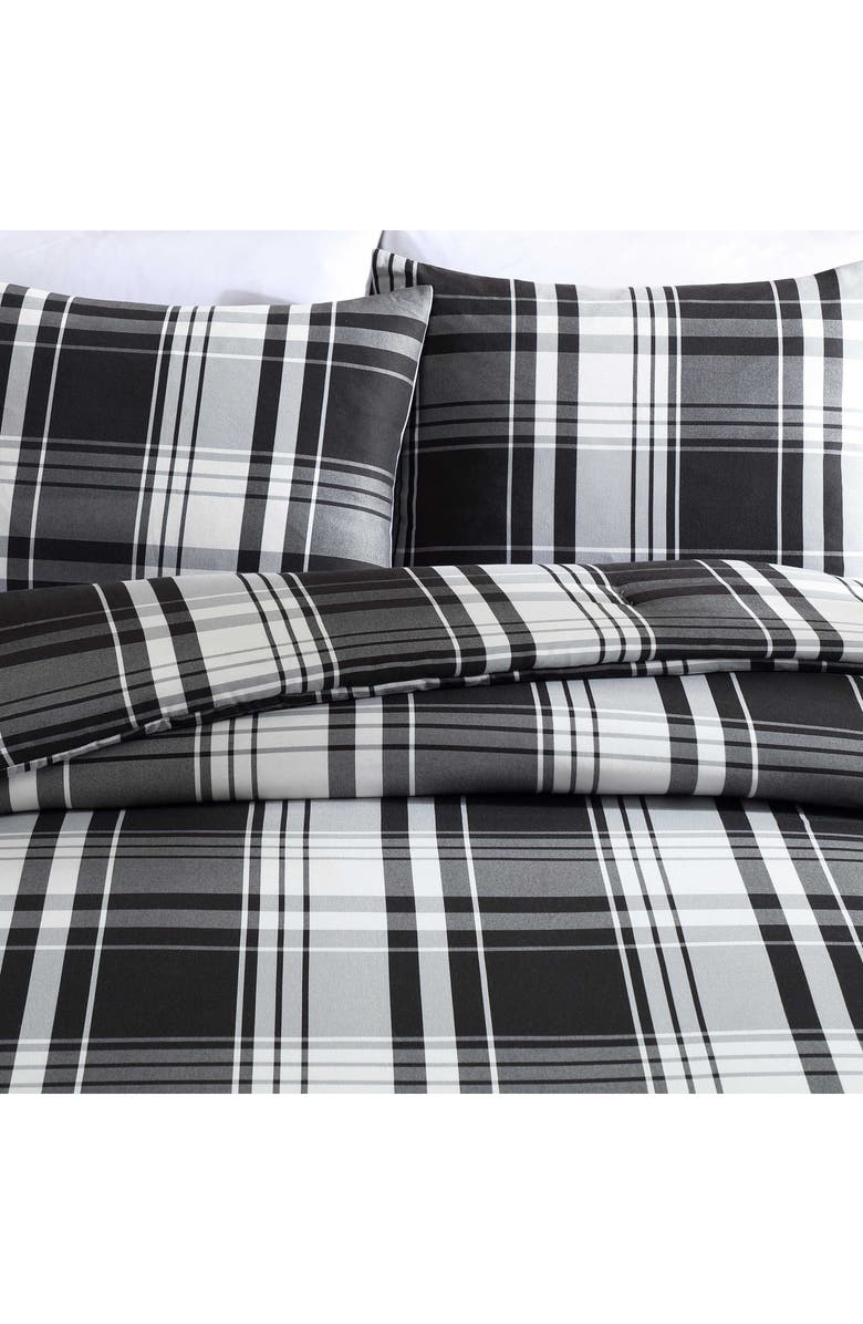 Eddie Bauer Saddle Mountain Plaid Comforter Set, Alternate, color, Black