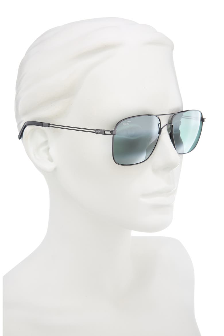 Polarized Navigator Sunglasses, Alternate, color, GUNMETAL GUNMETAL GREY