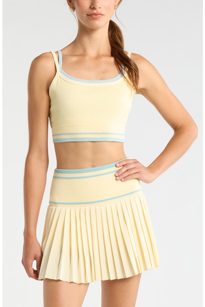 Double Layer Seamless Sports Bra, Main, color, YELLOW FLAN