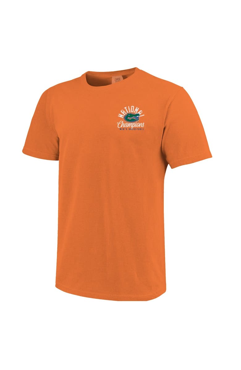 IMAGE ONE Men's Orange Florida Gators 2025 NCAA Men's Basketball National Champions Distressed Net T-Shirt, Alternate, color, 