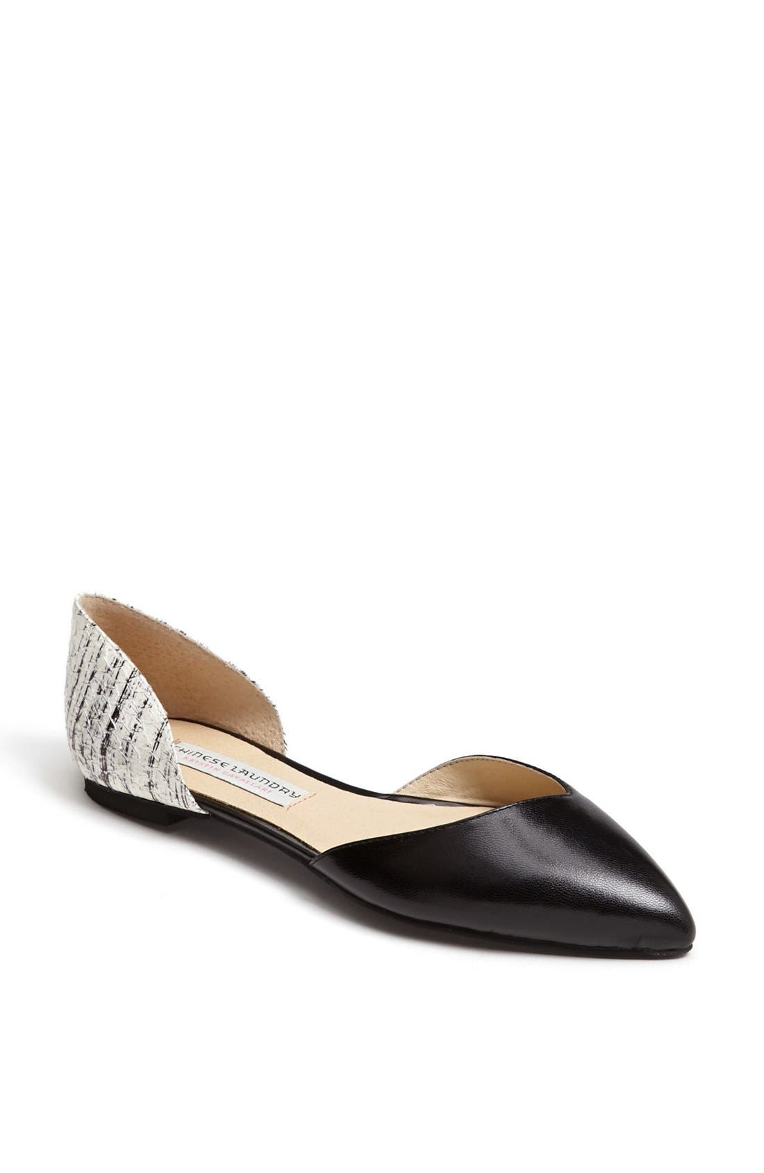 'Cadence' Flat, Main, color, BLACK/ WHITE