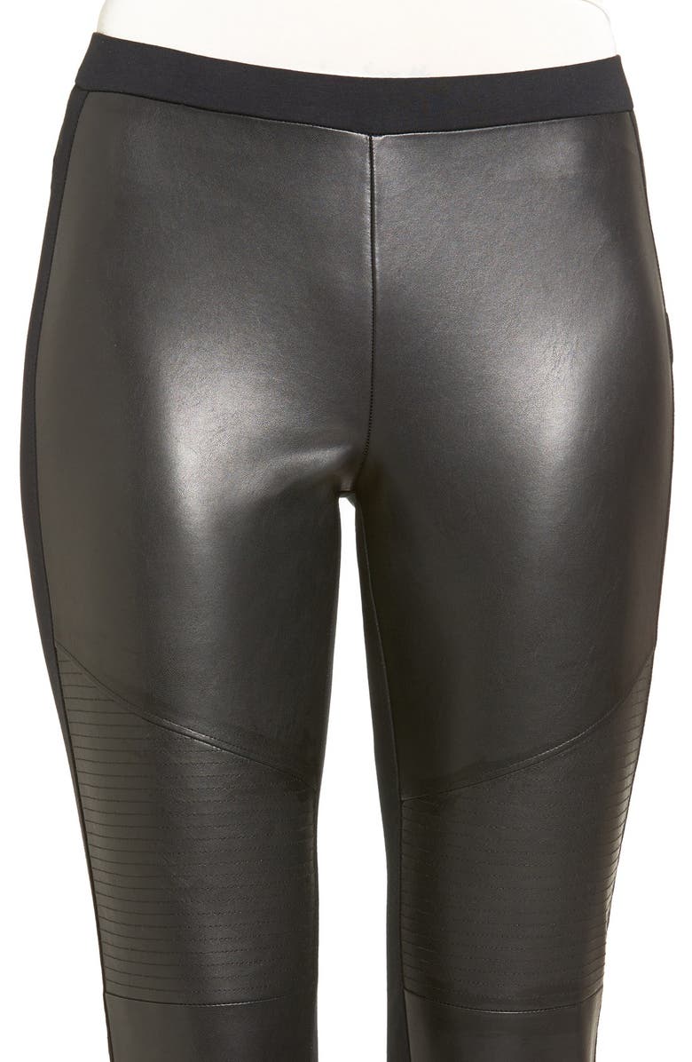 BP. Faux Leather Front Moto Leggings, Alternate, color,