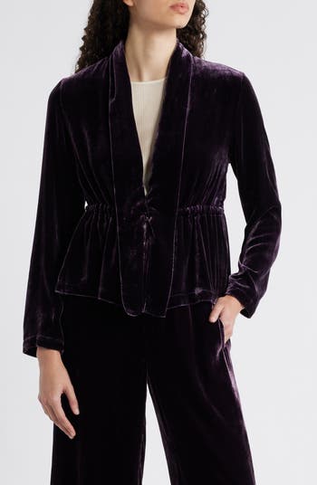 Eileen Fisher Shawl Collar Velvet Jacket | Nordstrom Eileen Fisher Shawl Collar Velvet Jacket | Nordstrom
