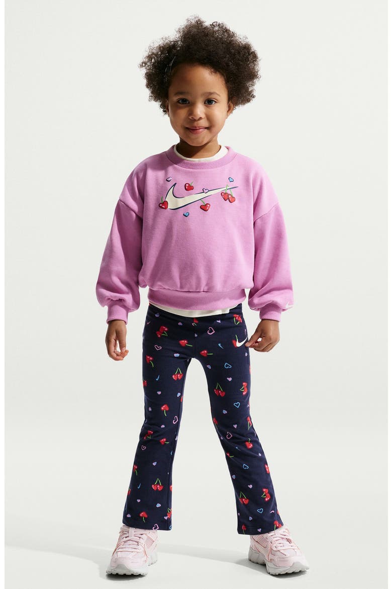 Kids' Crewneck Sweatshirt & Leggings Set, Alternate, color, MIDNIGHT