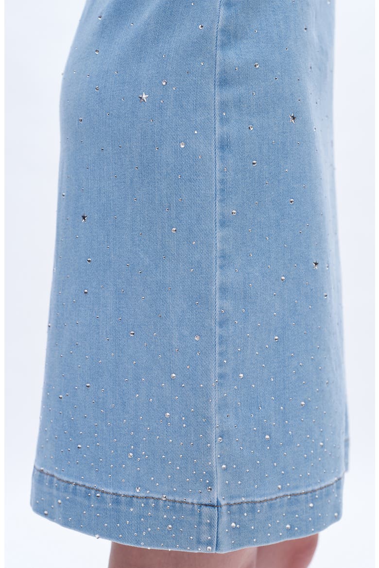 Rhinestone Denim Dress, Alternate, color, BLUEBERRY