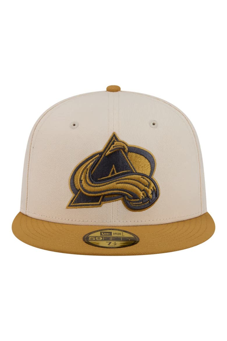 Men's New Era  Cream/Tan Colorado Avalanche Colorpack Two-Tone 59FIFTY Fitted Hat, Alternate, color, Cream