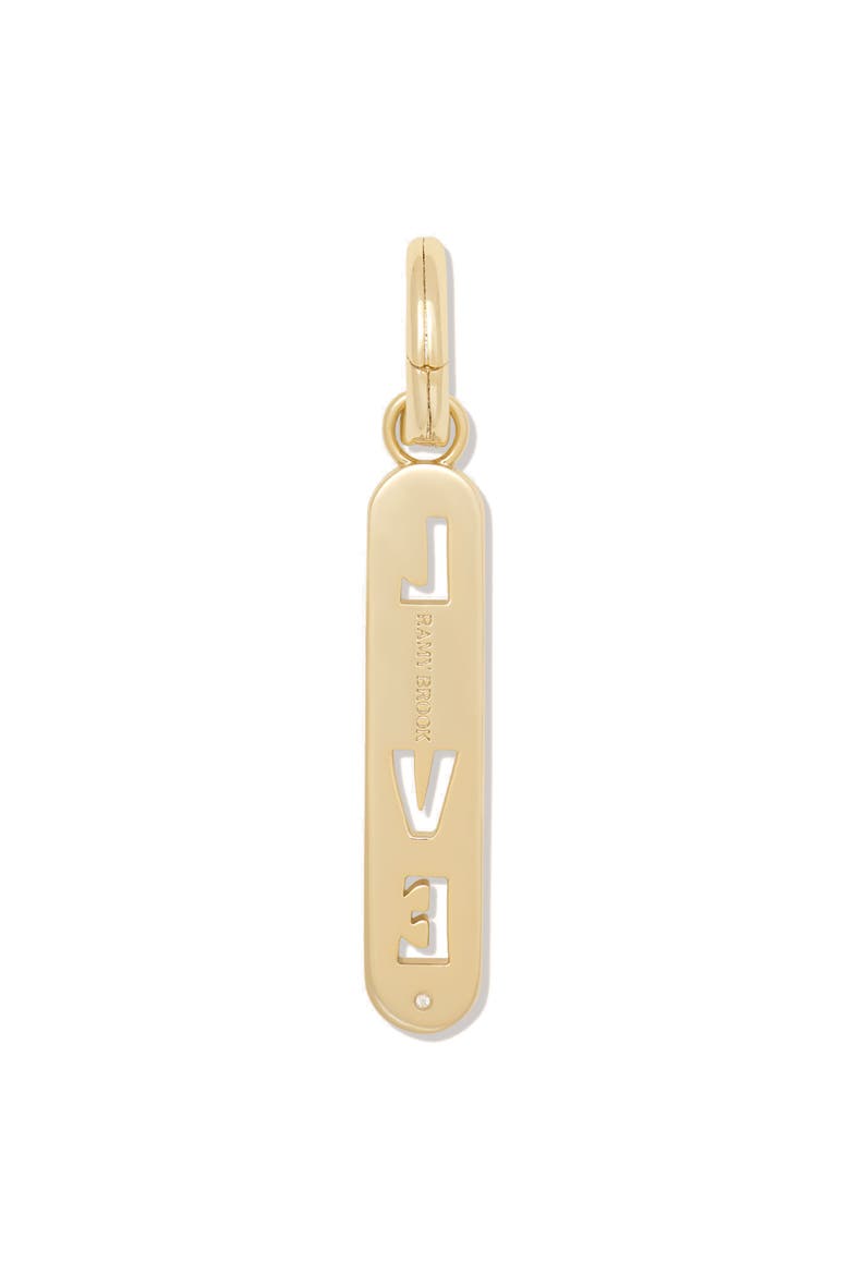 Love Bar Charm, Alternate, color, CLEAR/ GOLD