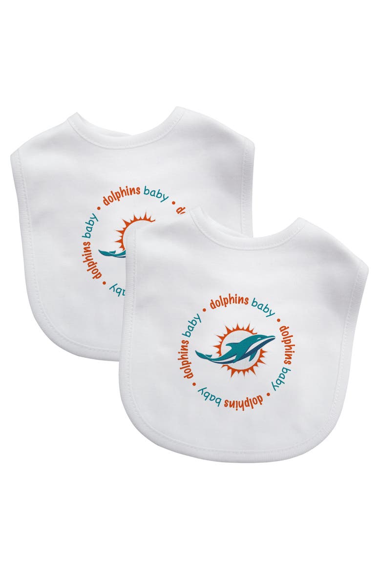 Miami Dolphins - Baby Bibs 2-Pack, Main, color, White