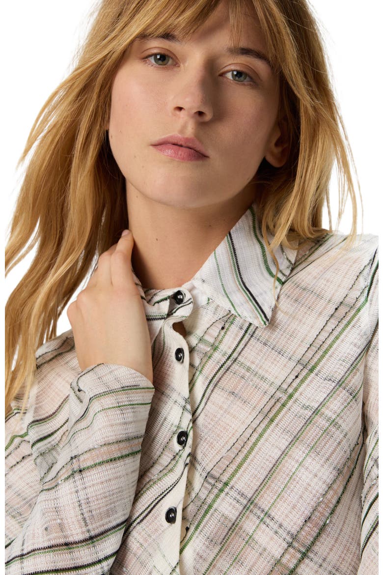 Tartan Criss-cross Shirt, Alternate, color, White