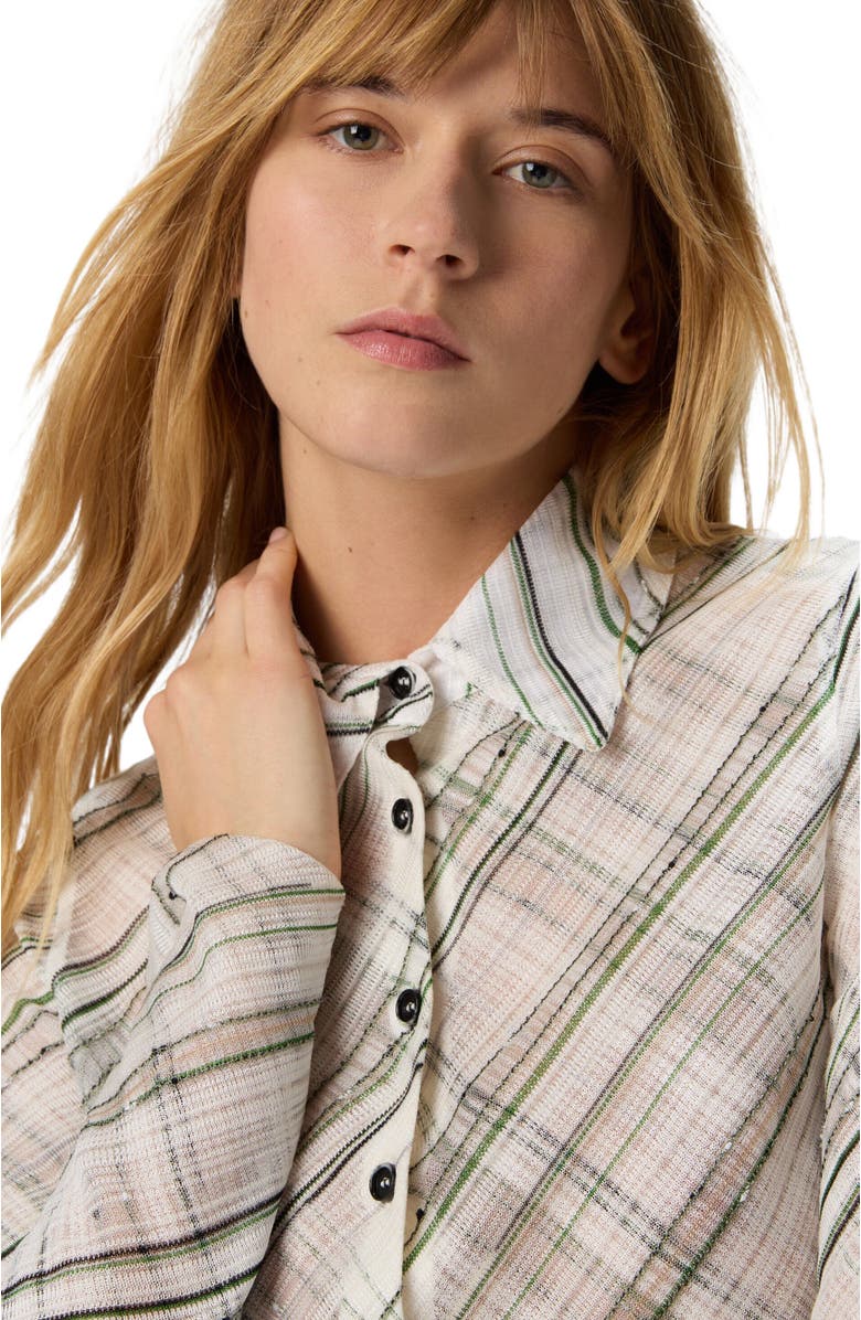 Missoni Tartan Criss-cross Shirt, Alternate, color, White