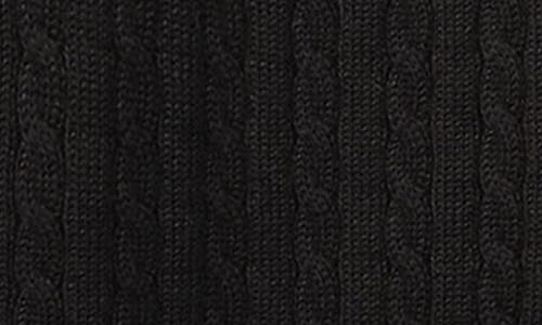Polo Ralph Lauren Big Girls Cable-knit Cotton Cardigan In Polo Black