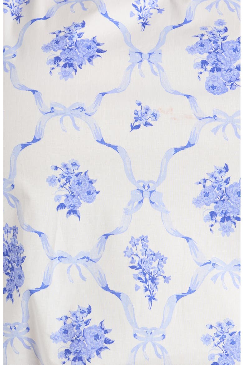 Nia Floral Ruffle Top, Alternate, color, WHITE/ BLUE