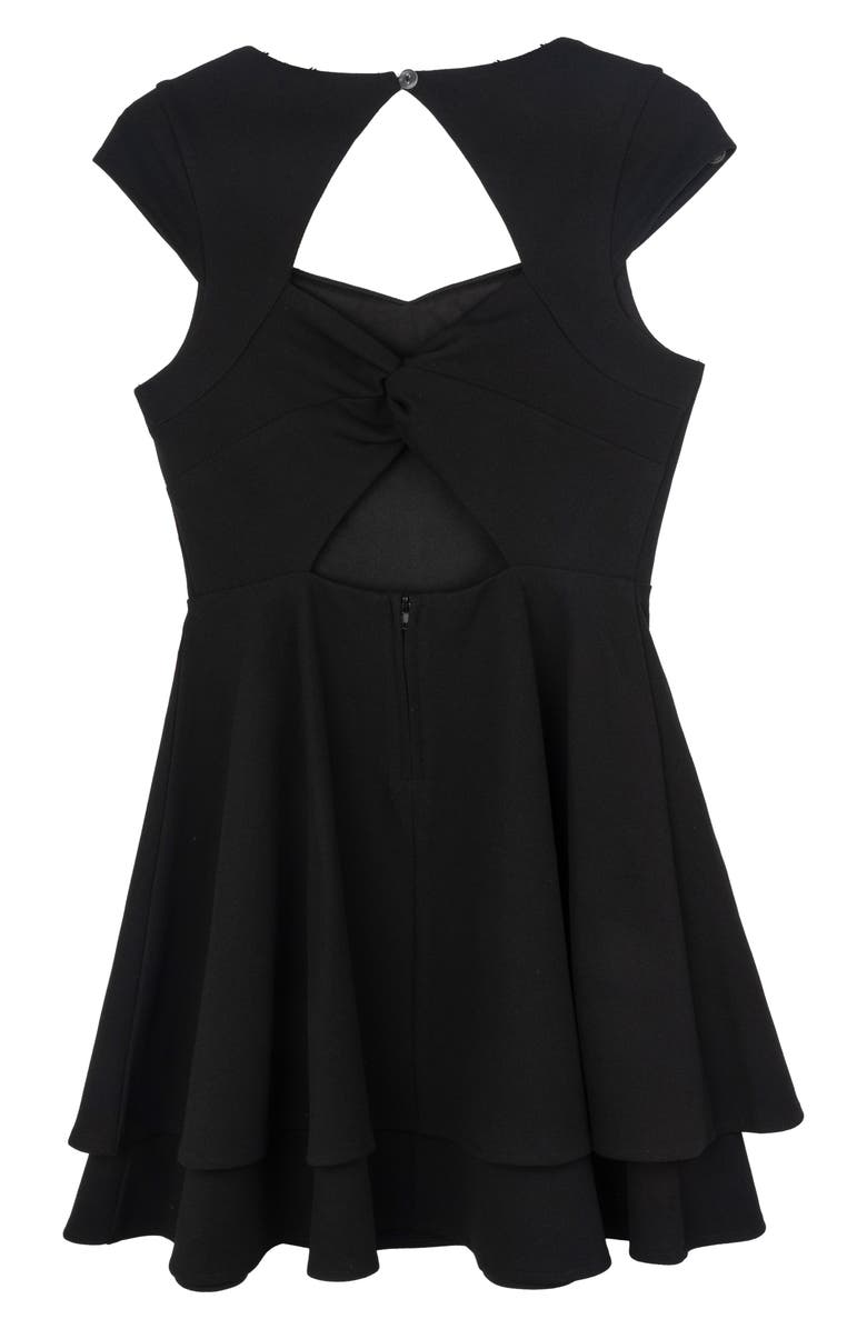 Rare Editions Kids' Scuba Knit Dress, Alternate, color, Black