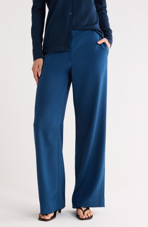 Sullivan Silk Stretch Crepe de Chine Pants