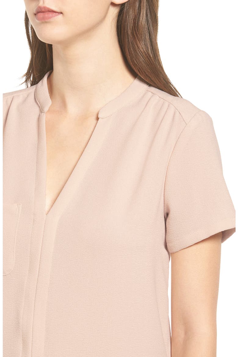 Hailey Crepe Dress, Alternate, color, BEIGE