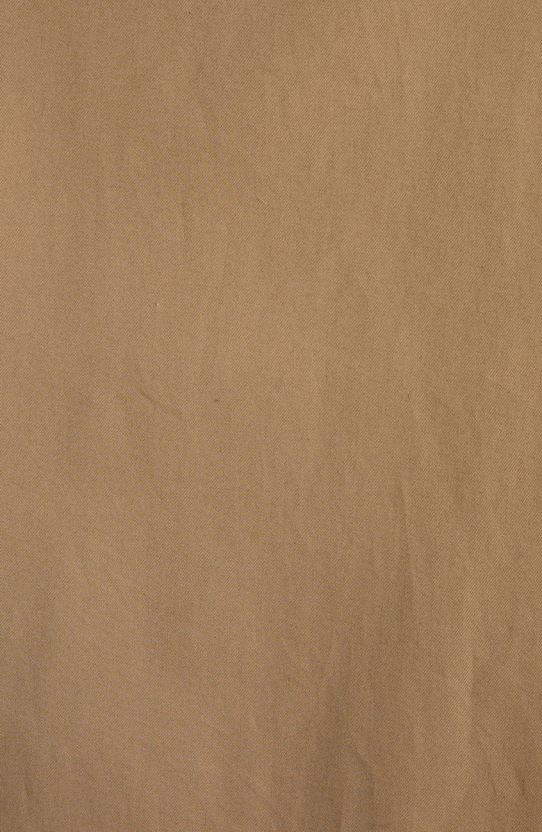 Moncler Short Sleeve Cotton Stretch Gabardine Utility Shirt, Alternate, color, Caramel