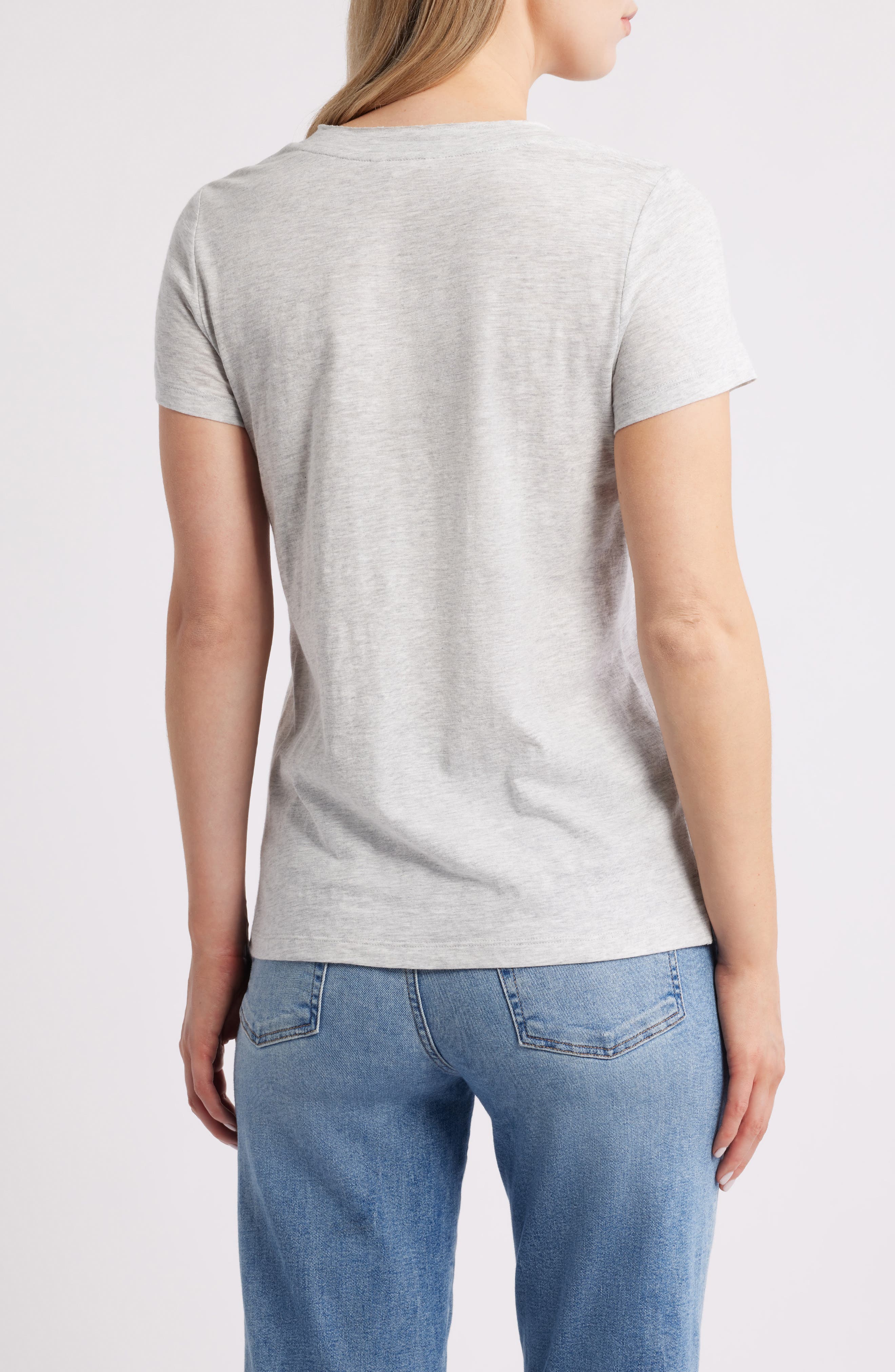 Cotton & Modal V-Neck T-Shirt - image 4