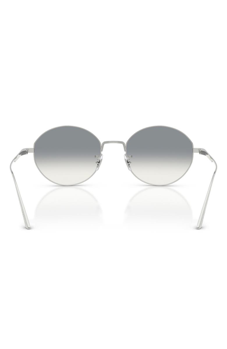 Oliver Peoples 50mm Khaite Round Sunglasses, Alternate, color, Silver / Grey Gradient