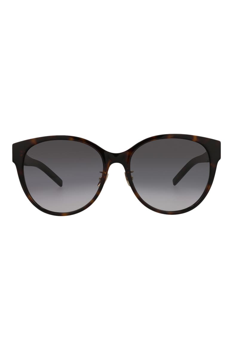 57mm Round Sunglasses, Main, color, HAVANA HAVANA GREY