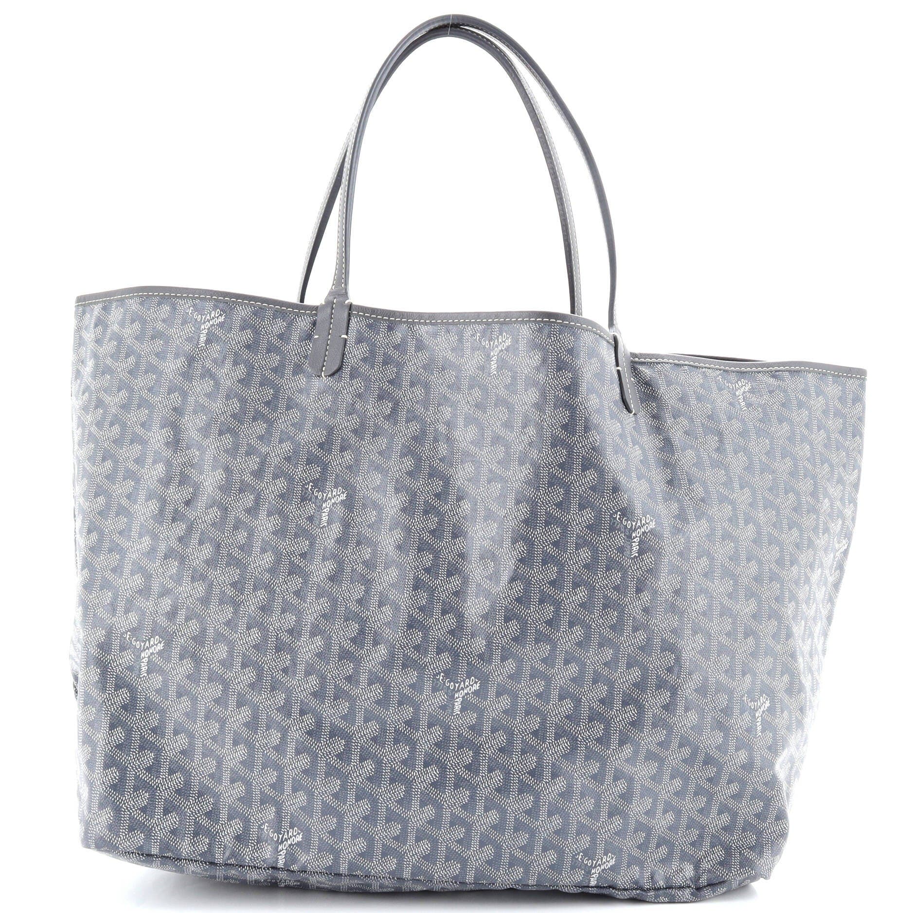 Pre-Owned Goyard Saint Louis Tote Coated Canvas GM, Main, color, Gray