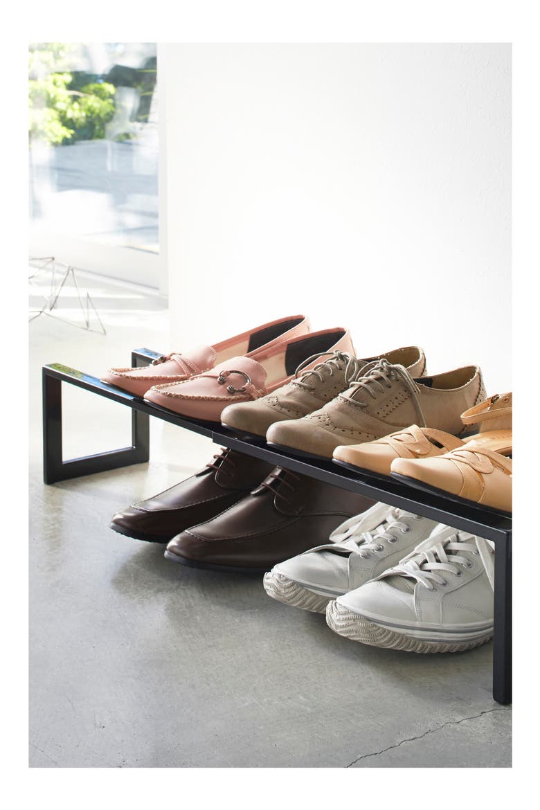 Adjustable Shoe Rack, Alternate, color, BLACK