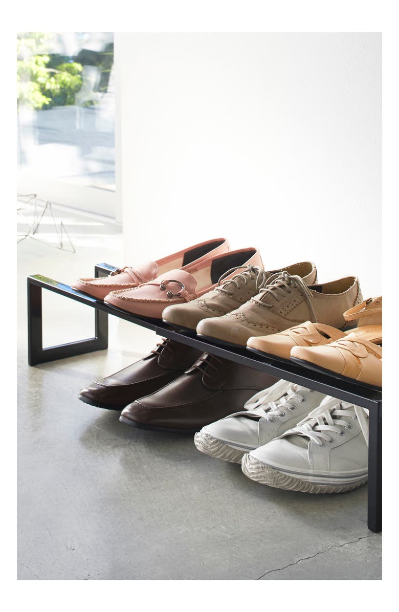 Yamazaki Adjustable Shoe Rack, Alternate, color, Black