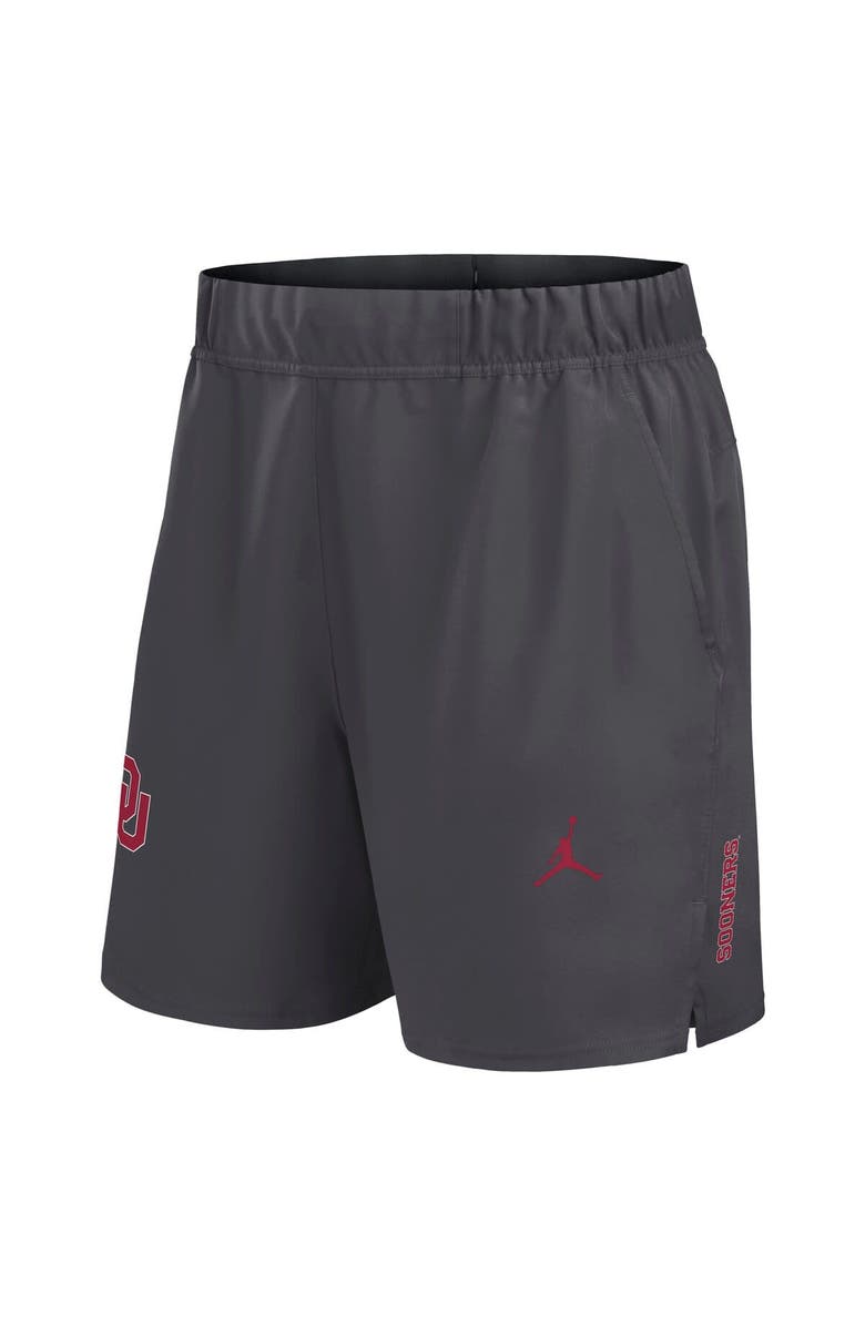 Jordan Brand Men
s Jordan Brand Gray Oklahoma Sooners Primetime Woven Victory Performance Shorts, Alternate, color, Gray