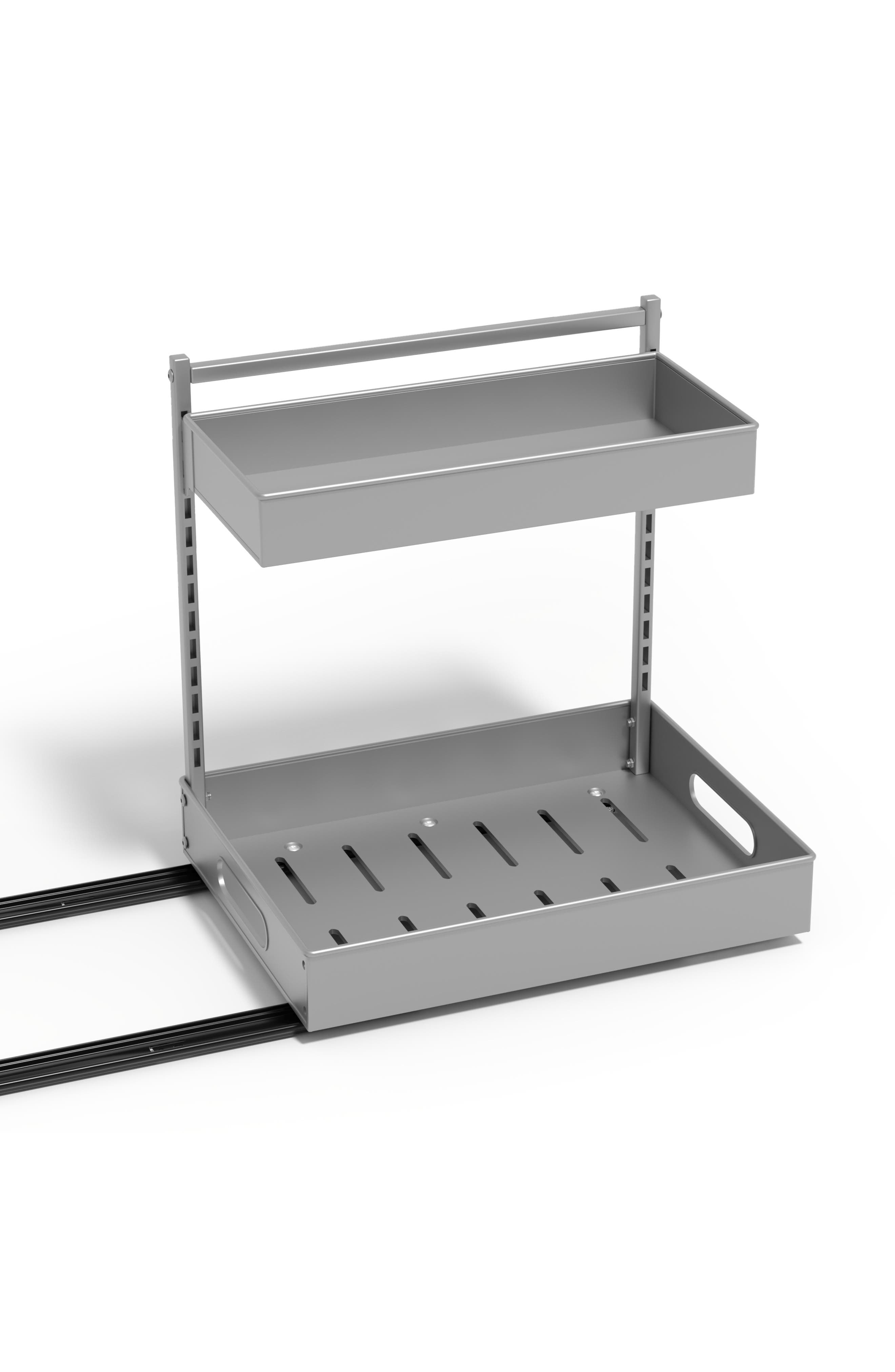 2-Tier Metal Sliding Bin Organizer