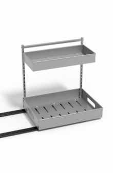 2-Tier Metal Sliding Bin Organizer