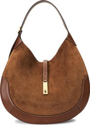 Polo Ralph Lauren Polo ID Suede & Leather Shoulder Bag