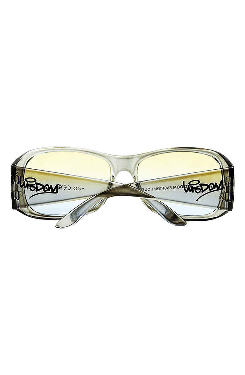 Wisdom Frame X 64mm Oversize Gradient Rectangular Glasses, Main, color, 