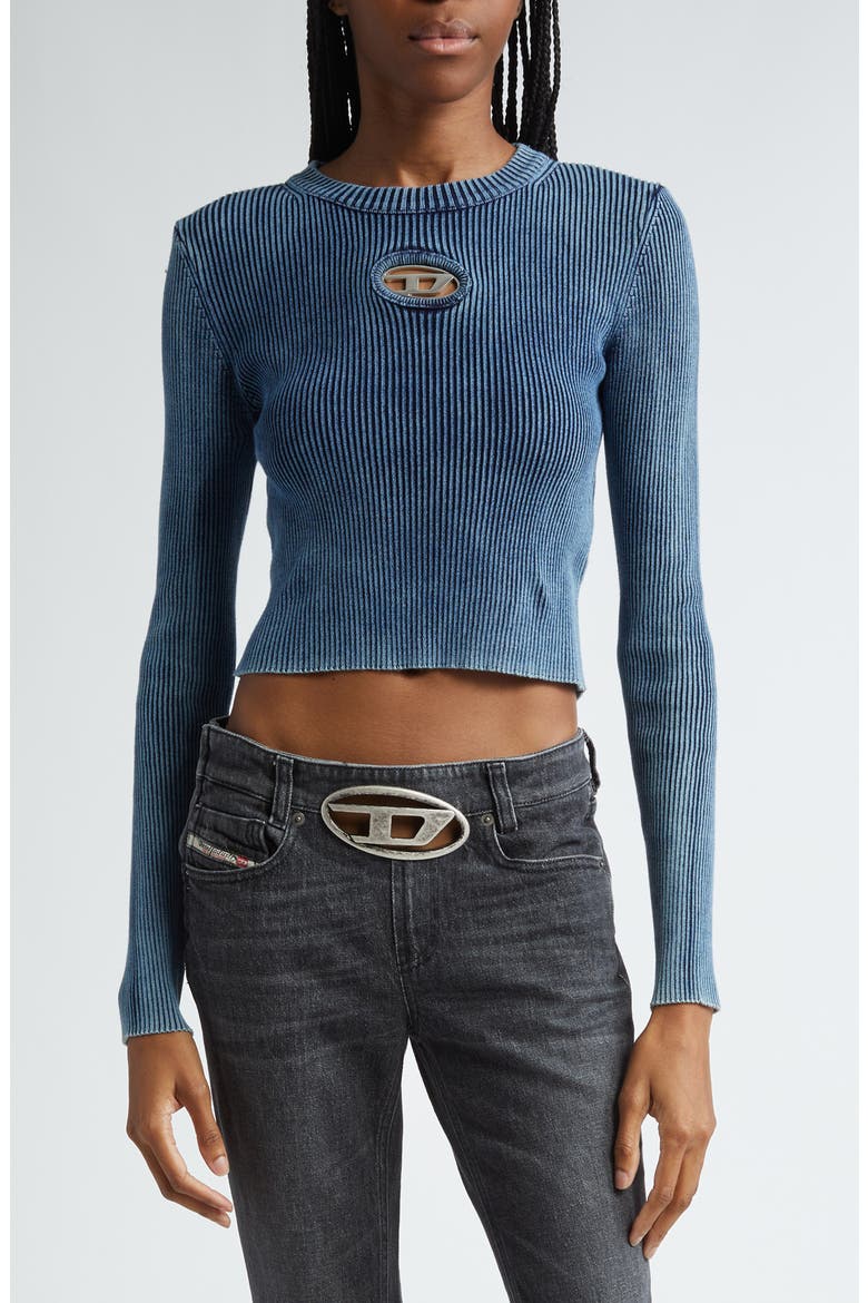M-Anchor Cotton Rib Sweater, Main, color, BLUE