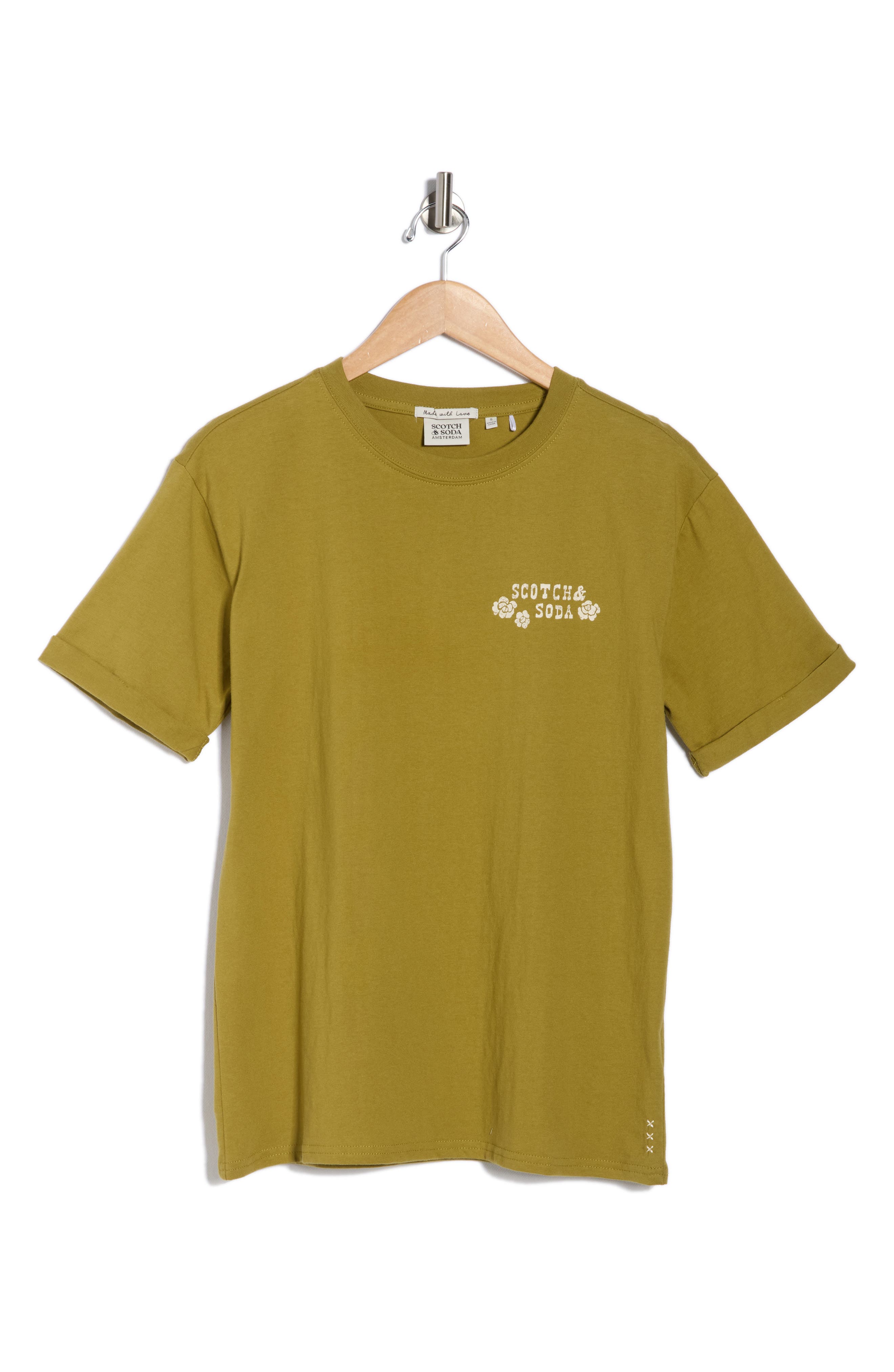 Scotch & Soda Relaxed Fit Roll Cuff Graphic T-Shirt