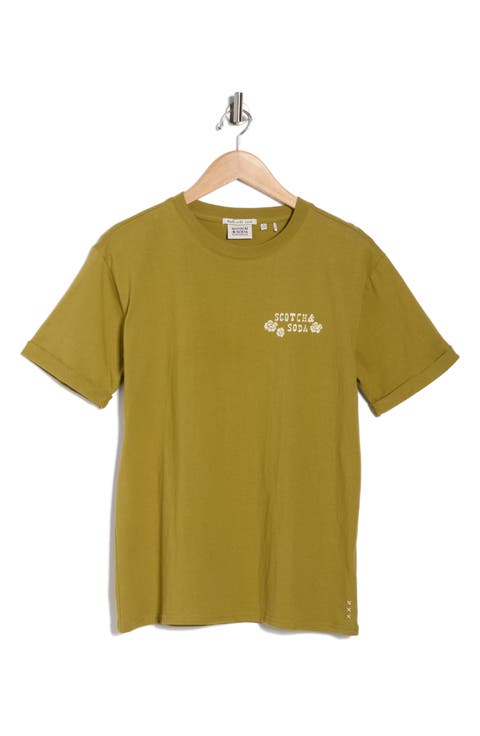 Relaxed Fit Roll Cuff Graphic T-Shirt