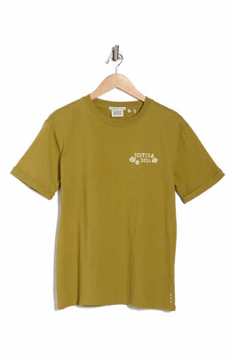 Scotch & Soda Relaxed Fit Roll Cuff Graphic T-Shirt