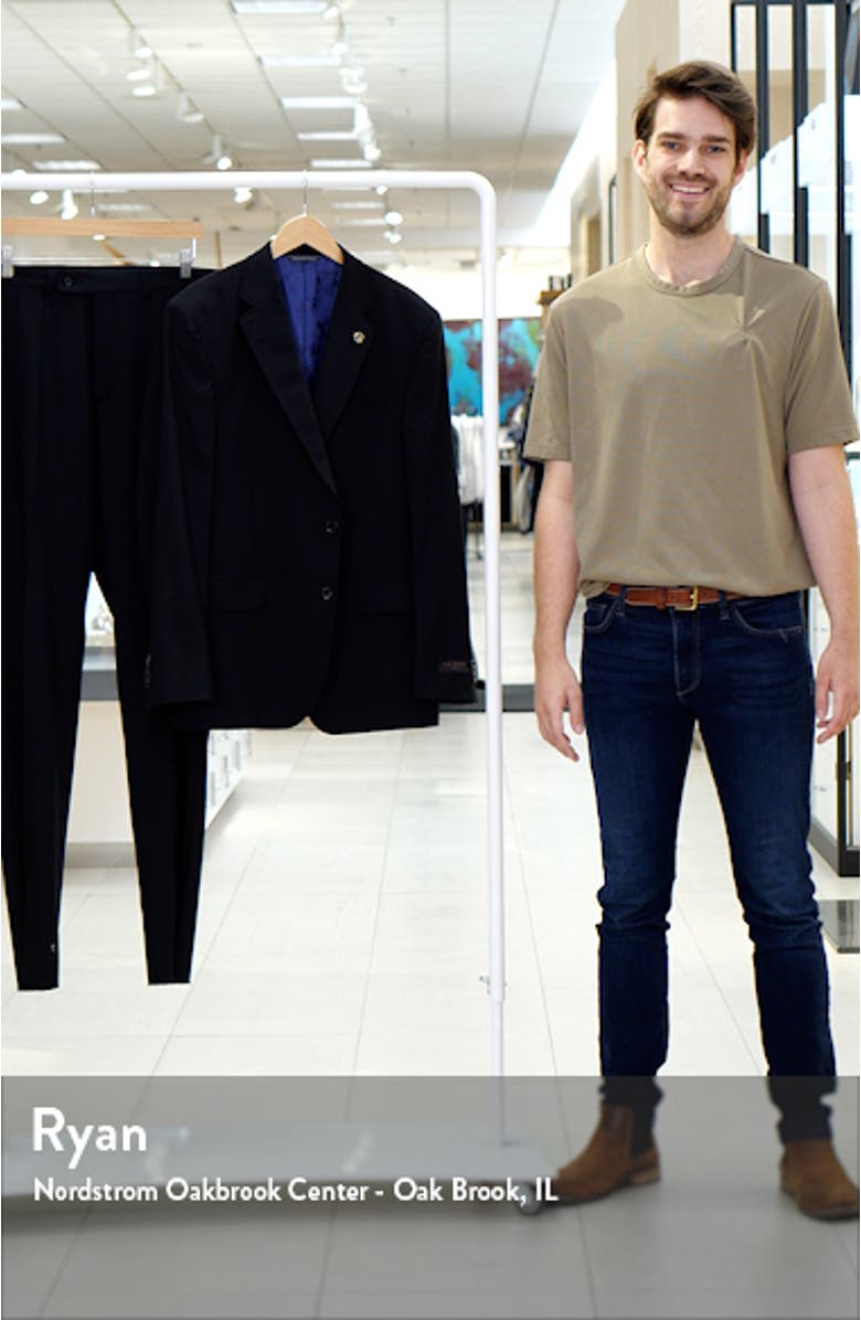 Jay Trim Fit Solid Wool Suit, sales video thumbnail