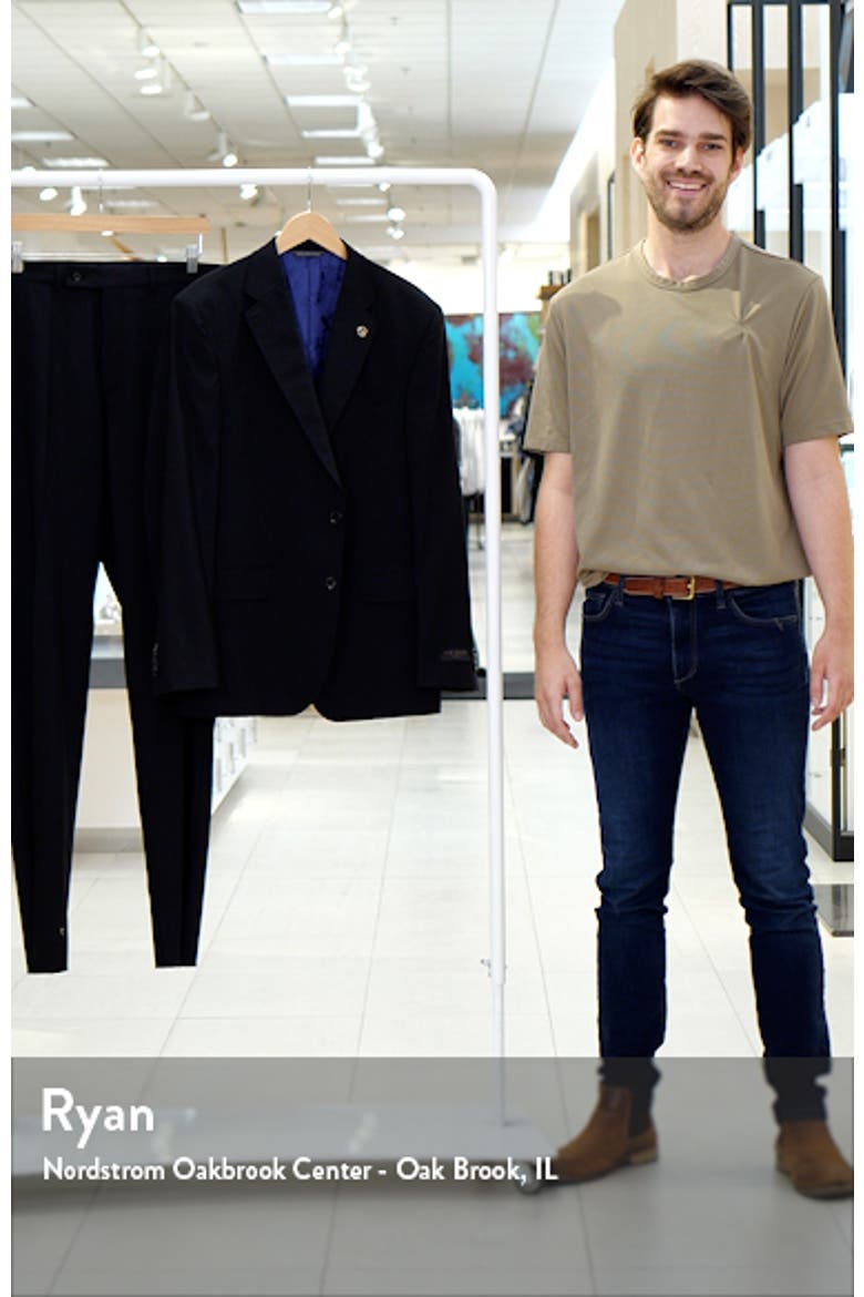Jay Trim Fit Solid Wool Suit video