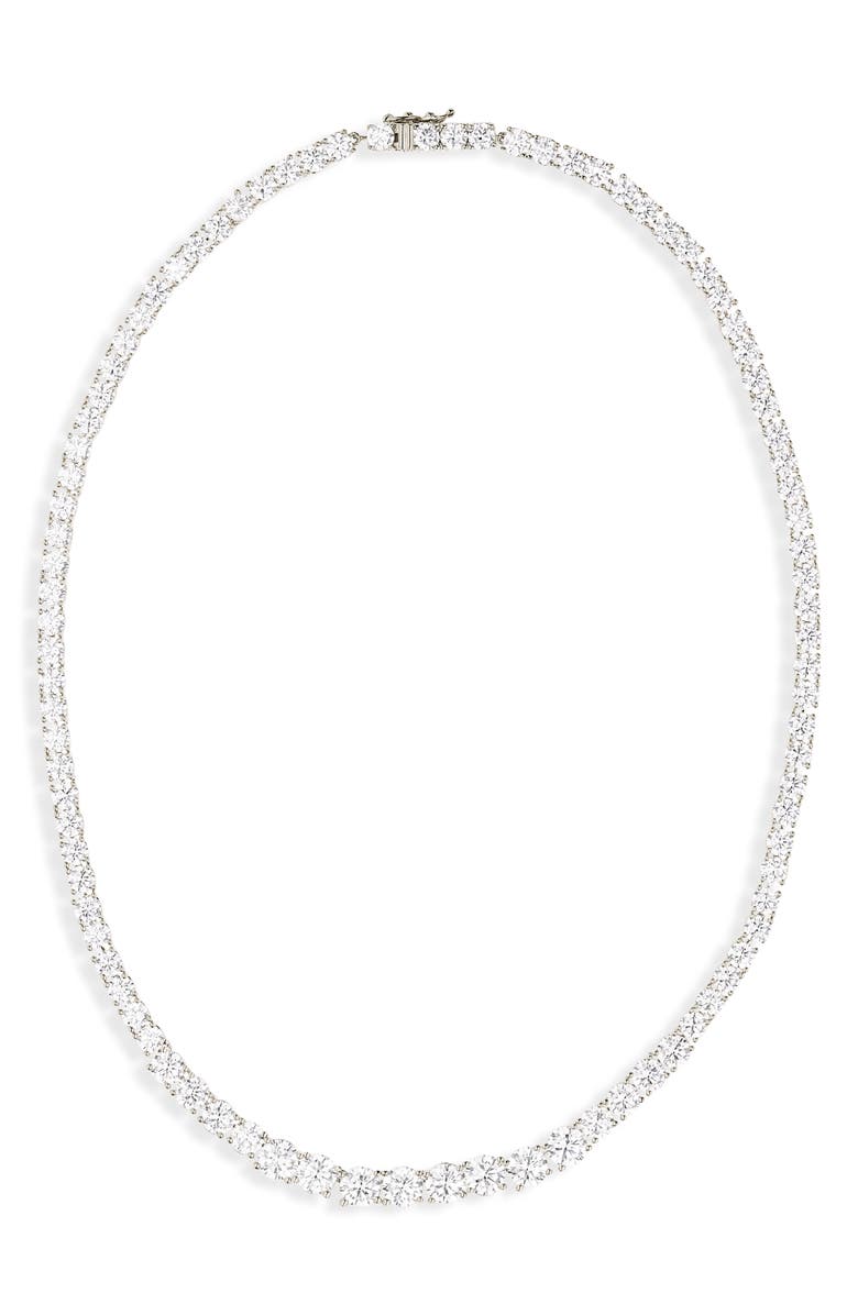 Graduated Cubic Zirconia Collar Necklace