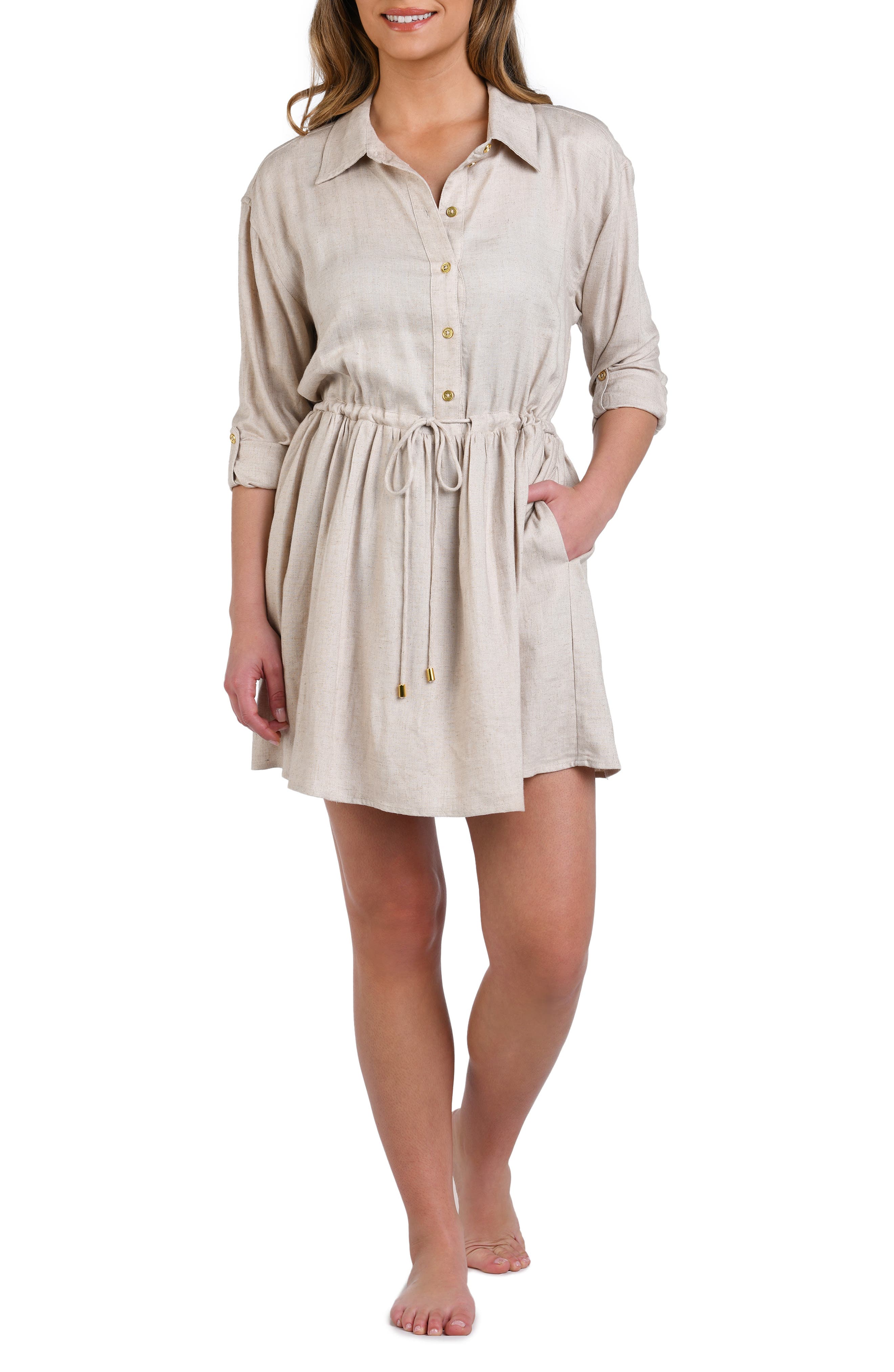 La Blanca Delphine Cover-Up Shirtdress